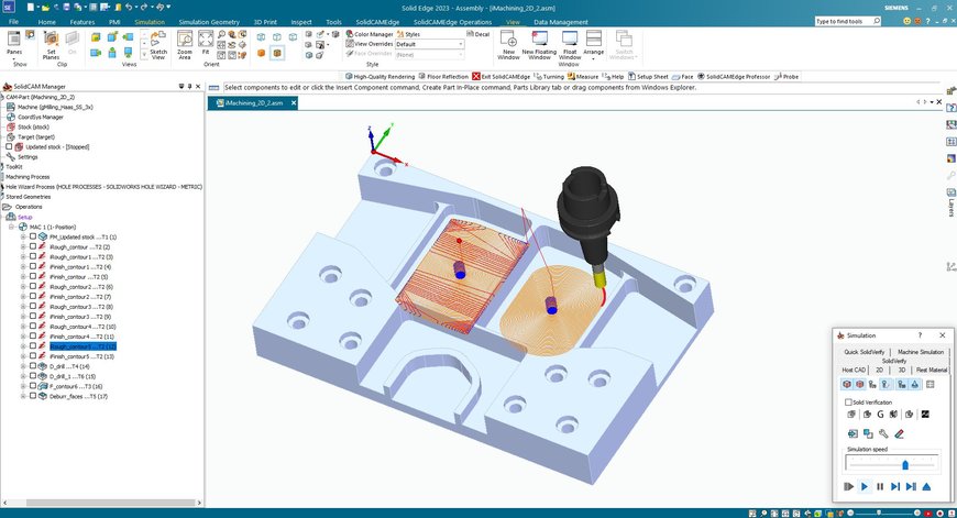 SolidCAM annonce son intégration dans Siemens Solid Edge 